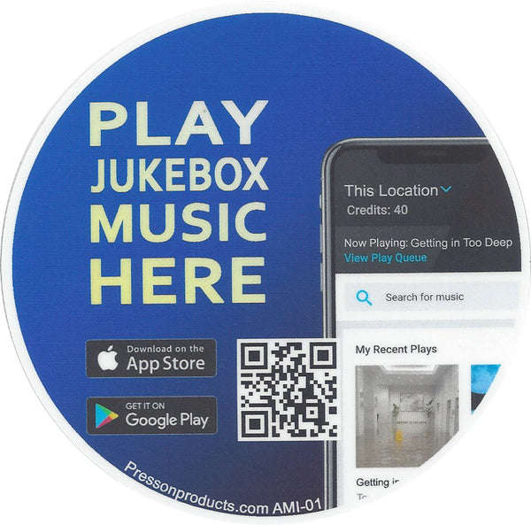 Ami Vinyl Stickers Jukebox App Music