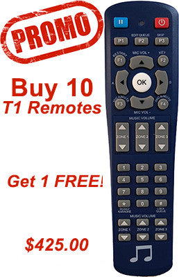 10 Pack Promo buy 10 get 1 free of the T1 remotes