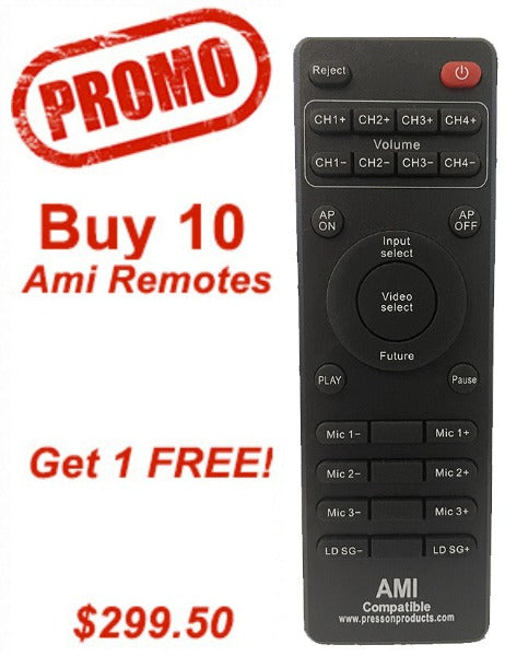 10 Pack Promo buy 10 get 1 free of the Ami A1 remotes